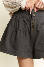 Load image into Gallery viewer, Charcoal Ruffle shorts
