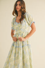 Load image into Gallery viewer, Baby Blue Floral Summer Dress
