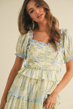 Load image into Gallery viewer, Baby Blue Floral Summer Dress
