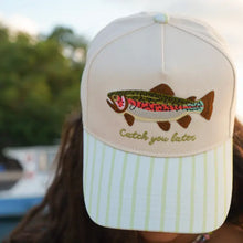 Load image into Gallery viewer, Catch You Later Green Stripe Hat
