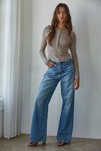 Load image into Gallery viewer, Studio Henley Ribbed Long Sleeve
