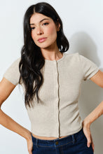 Load image into Gallery viewer, Heidi Ribbed Button Up Tee
