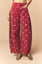 Load image into Gallery viewer, Polka Dot Twill Denim Barrel Pants With Pockets
