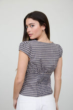 Load image into Gallery viewer, Plaid Button Down puff sleeve
