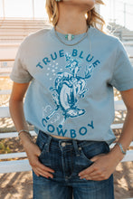 Load image into Gallery viewer, True Blue Cowgirl Boxy Vintage denim Tee
