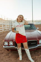 Load image into Gallery viewer, Microsuede studded star red skirt
