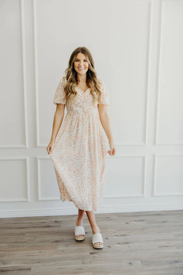The Sunday In Seashell Coral Dress