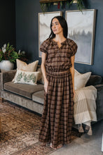 Load image into Gallery viewer, Gathered Hem Top in Winter Hearth Plaid
