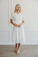 Load image into Gallery viewer, The Cosette In White Eyelet Dress
