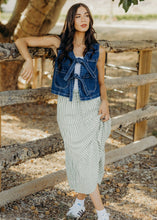 Load image into Gallery viewer, Denim tie vest in inkwell
