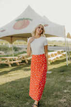 Load image into Gallery viewer, SHEATH SKIRT IN ORIENTAL RED
