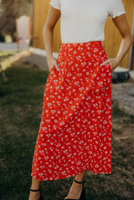 Load image into Gallery viewer, SHEATH SKIRT IN ORIENTAL RED
