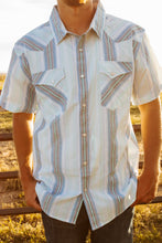 Load image into Gallery viewer, Men&#39;s Sky Blue Pearl Snap
