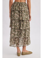 Load image into Gallery viewer, Ditsy Floral Ruffle Tiered Maxi Skirt

