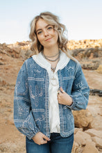Load image into Gallery viewer, Western embroidered denim jacket
