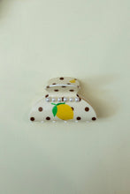 Load image into Gallery viewer, Lemon and Polka dot claw clip
