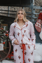 Load image into Gallery viewer, DOORBUSTER PRICE/Pink Stripe Santa Claus PJ Set
