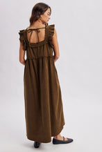Load image into Gallery viewer, Ruffle Strap Corduroy Midi Dress
