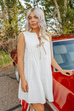 Load image into Gallery viewer, Bow Detail Pleated Mini Dress
