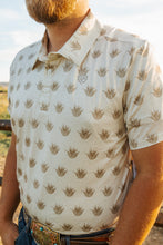 Load image into Gallery viewer, mens Tan Cactus printed polo
