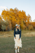 Load image into Gallery viewer, Ariat Puff Sleeve Denim Tie Shirt
