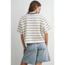 Load image into Gallery viewer, Striped Boxy Cropped T-Shirt
