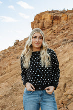 Load image into Gallery viewer, Black Polka Dot Cardigan
