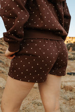 Load image into Gallery viewer, Brown Bambi Polkadot Sweat Shorts
