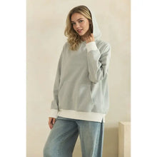 Load image into Gallery viewer, Everyday Stripe Knit Hoodie in sage
