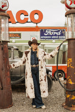 Load image into Gallery viewer, Cow Print Long Fur Coat
