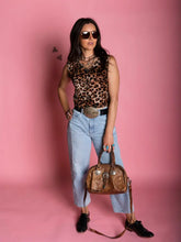 Load image into Gallery viewer, Cowtown cropped Leopard sweater top
