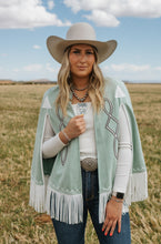 Load image into Gallery viewer, Western Fringe Open Cape Jacket
