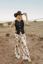 Load image into Gallery viewer, Cow Print Satin Pants
