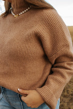 Load image into Gallery viewer, Cocoa Ribbed Sweater Top
