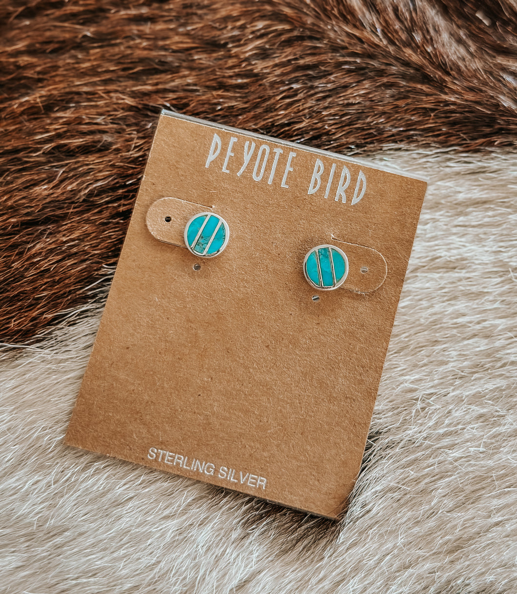Analogy Green Turquoise Stud Earrings