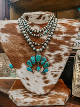 Load image into Gallery viewer, 10mm- 20&quot; Sterling Silver Beads W/ Turquoise Pendant
