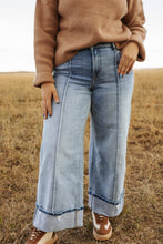 Load image into Gallery viewer, Nori Mid Rise Extra Wide leg cuffed Jean
