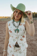 Load image into Gallery viewer, Cream Western Vest
