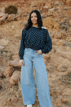 Load image into Gallery viewer, Polka Dot Off Shoulder Sweatshirt
