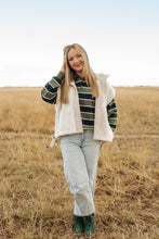 Load image into Gallery viewer, Sand sherpa Snap Vest W/ Tie Detail
