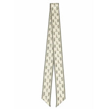 Load image into Gallery viewer, Sage Gingham &amp; Wildflower Silk Twilly
