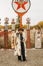 Load image into Gallery viewer, Cow Print Long Fur Coat
