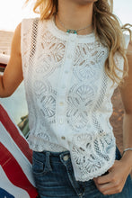 Load image into Gallery viewer, LACE INSERT TANK unlined
