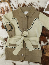 Load image into Gallery viewer, Horseshoe Long Cardigan Sweater
