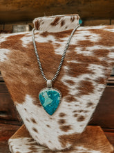 Load image into Gallery viewer, Genuine 4.5mm-20&quot; Necklace W/ Chrysocolla Pendant
