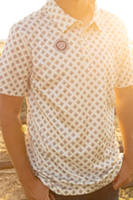 Load image into Gallery viewer, Mens natural aztec polo

