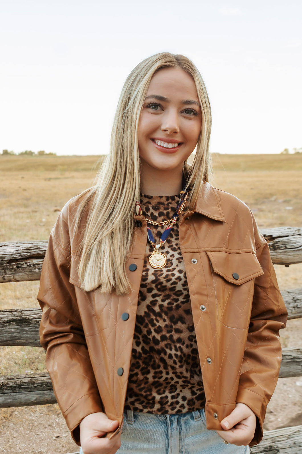 Camel Pleather Jacket