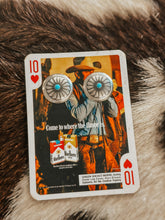 Load image into Gallery viewer, Pinwheel Turquoise Concho Stud Earrings
