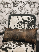 Load image into Gallery viewer, Genuine Cowhide Lumbar Pillow 12x24&quot;
