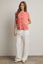 Load image into Gallery viewer, Guava Sweater Vest With Statement Buttons
